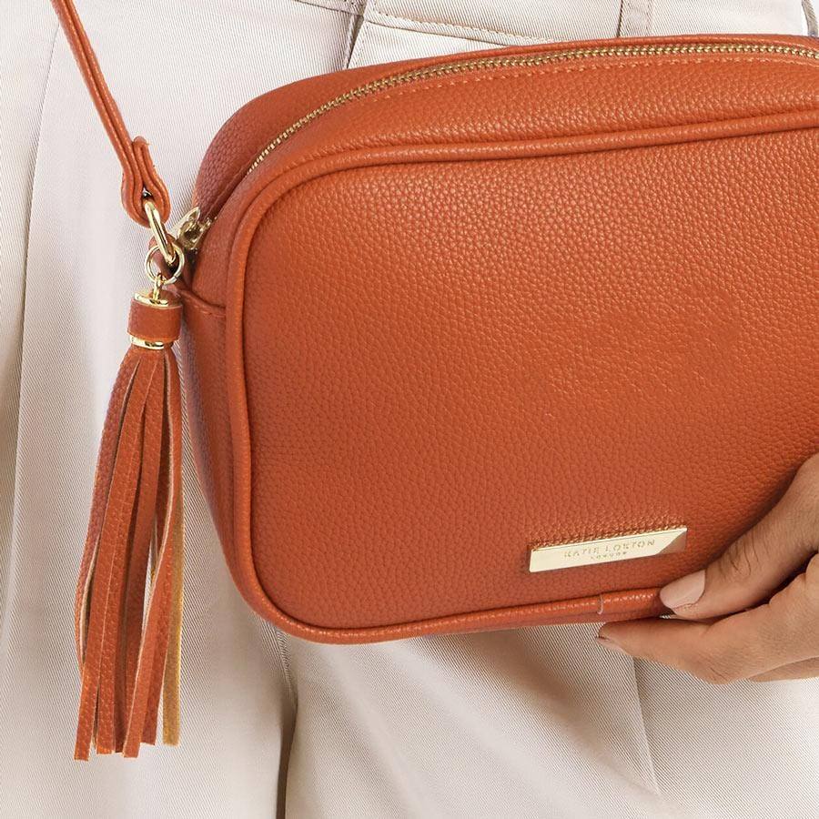 Sophia Tassel Crossbody Bag - Orange - Image 5