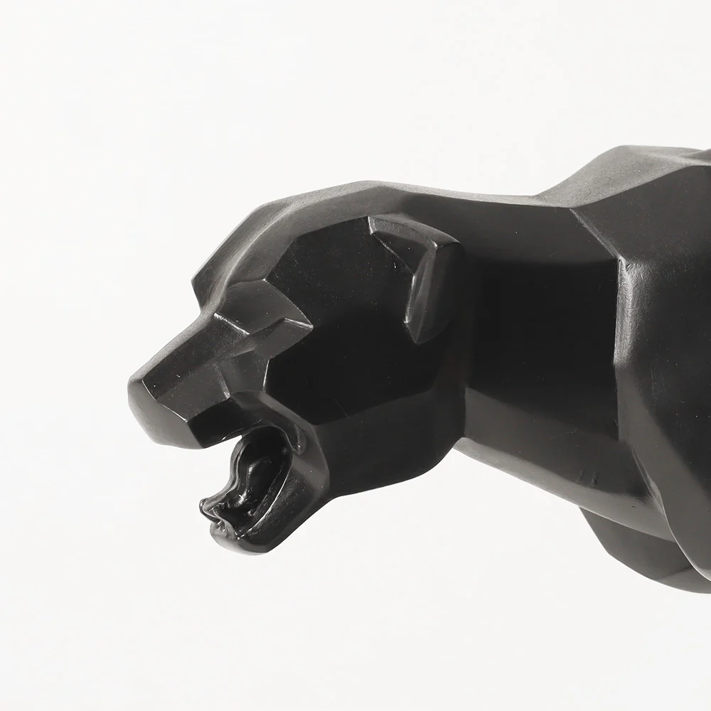 Sprinting Jaguar Decorative Sculpture - Black - Image 4