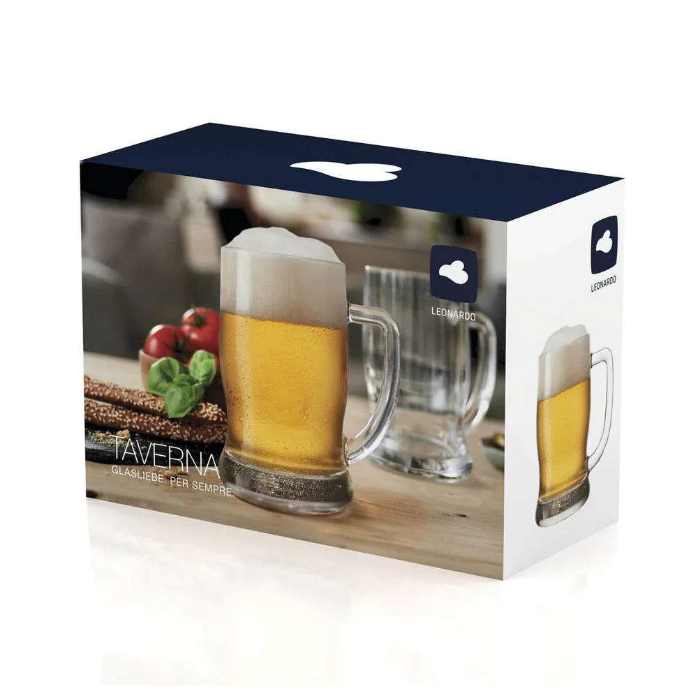 Taverna Beer Mugs 500ml, Set of 2 - Image 5