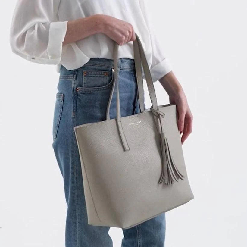 Tavi Tassel Tote Bag - Grey - Image 5