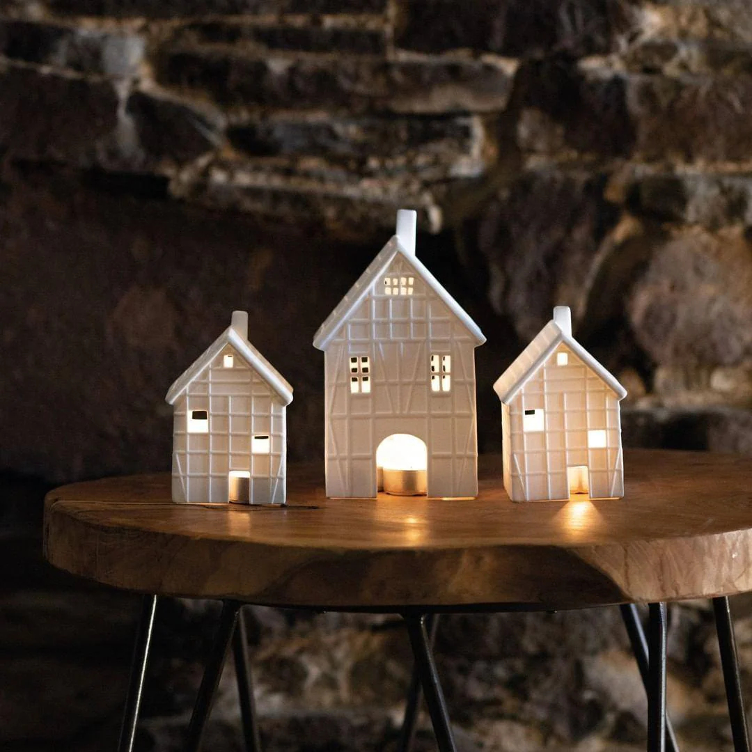 Timbered House Tealight Holder and Sculpture - Medium - Image 4