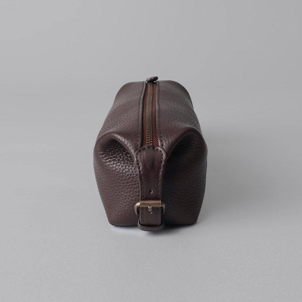 Tokyo Leather Toilet Bag - Brown - Image 4