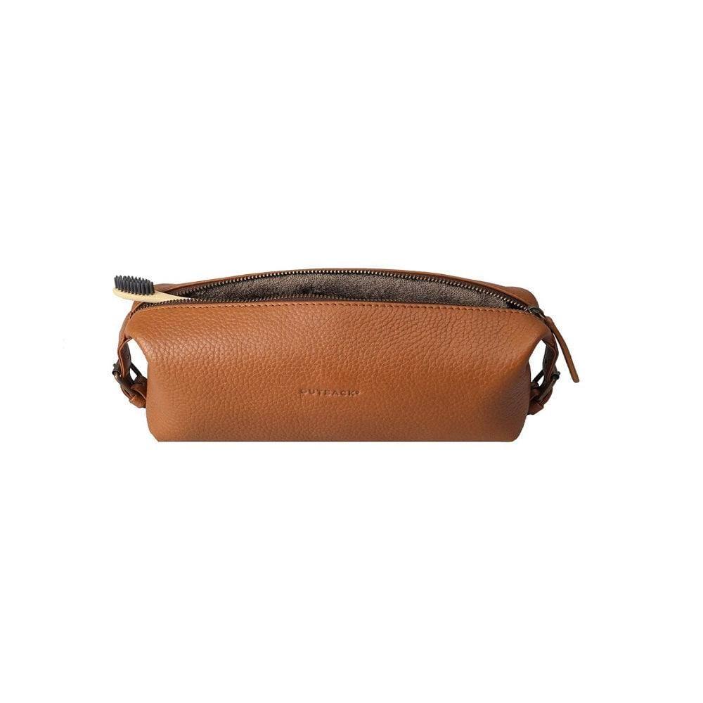Tokyo Leather Toilet Bag - Tan - Image 3