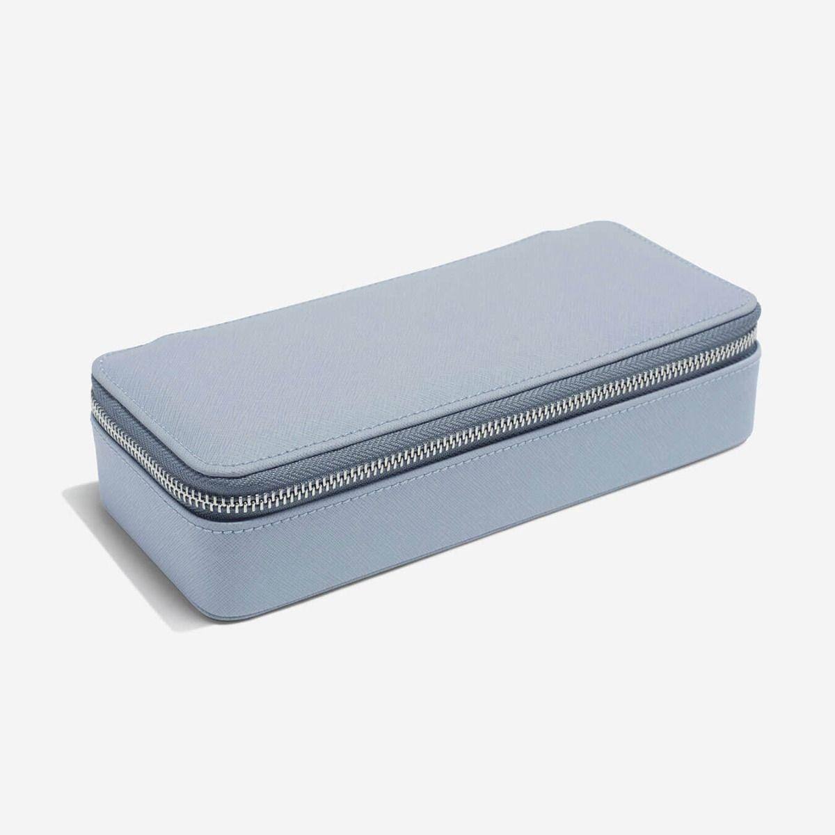 Travel Jewellery Pouch Duo - Dusky Blue - Image 3