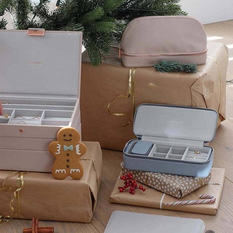 Travel Jewellery Pouch Duo - Dusky Blue - Image 8