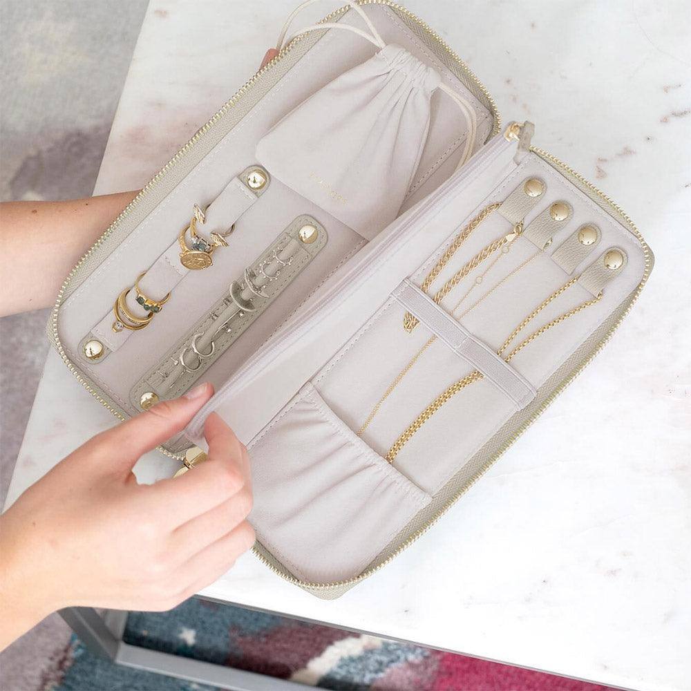 Travel Jewellery Roll Medium - Oatmeal - Image 3