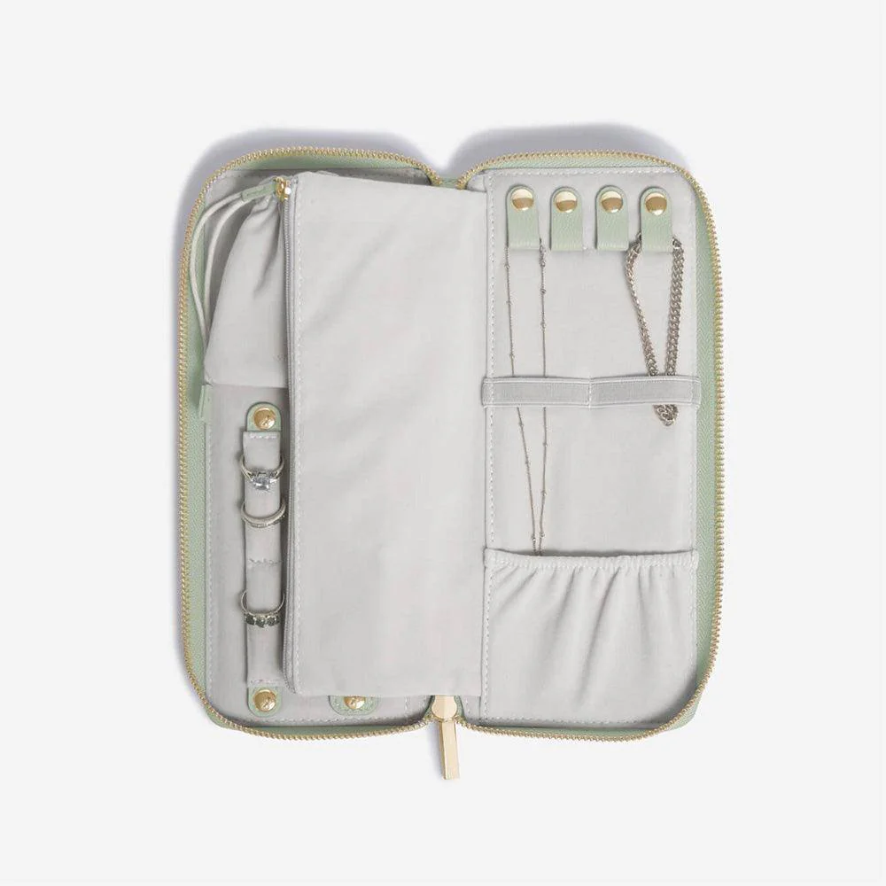 Travel Jewellery Roll Medium - Sage Green - Image 5