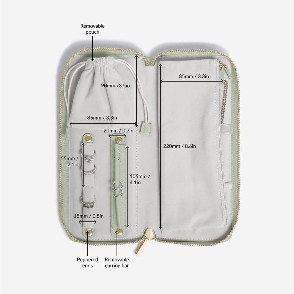 Travel Jewellery Roll Medium - Sage Green - Image 8
