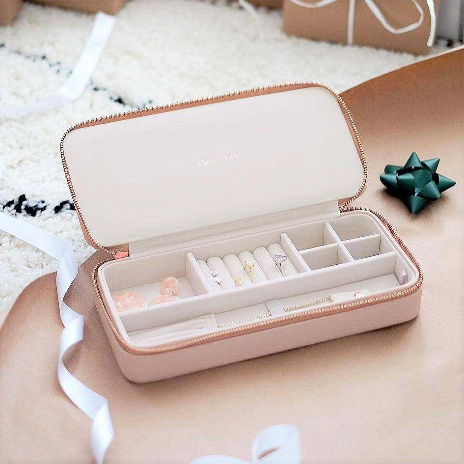 Travel Necklace Pouch, Long - Blush Pink - Image 3