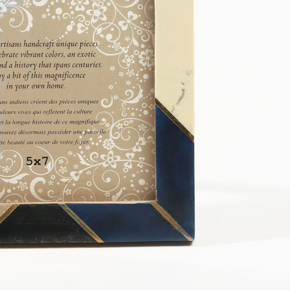 Troy Resin Photo Frame Large - Blue Beige - Image 3