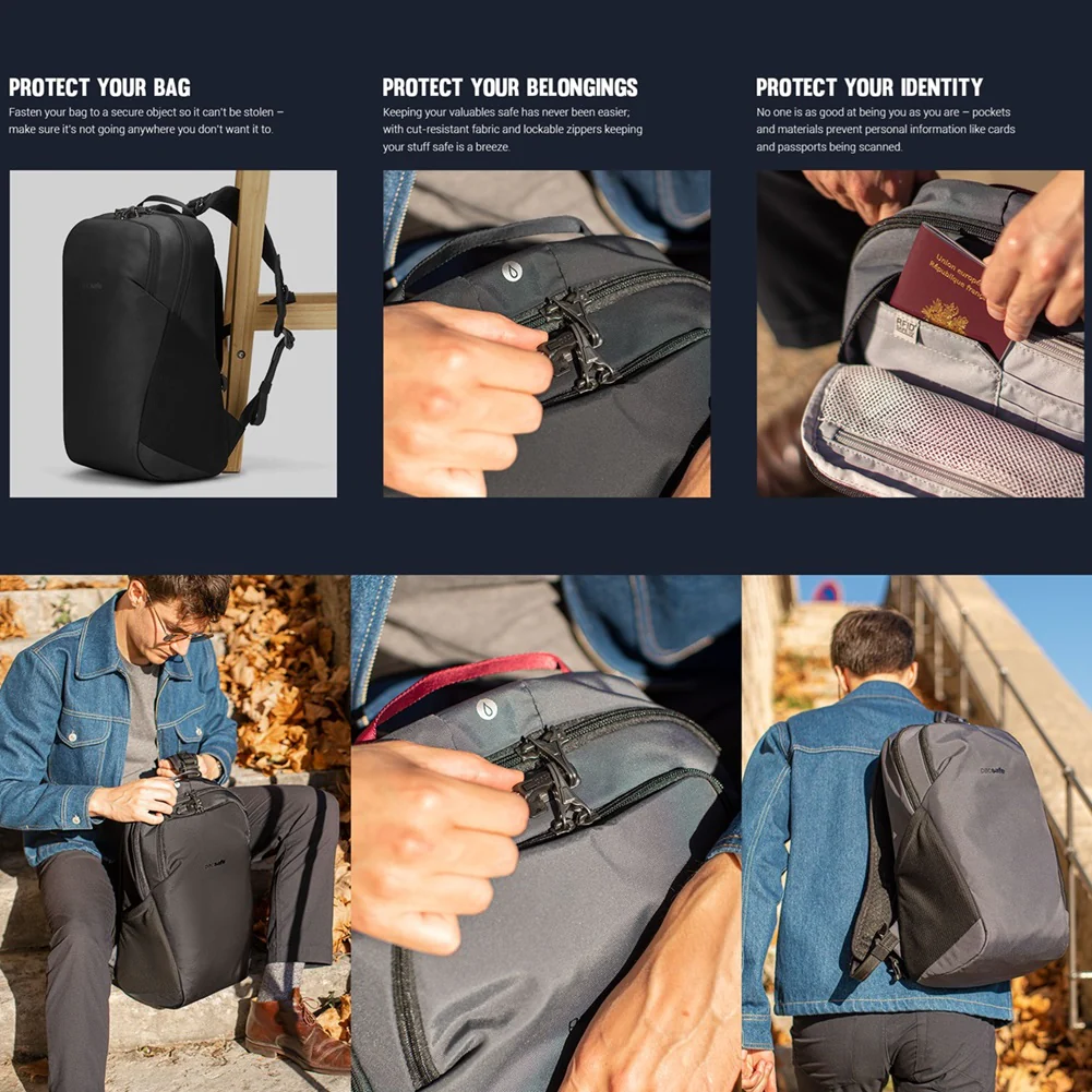 Vibe 20L Anti-Theft Backpack - Slate - Image 4