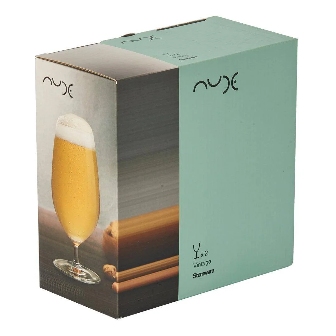 Vintage Beer Glasses 410ml, Set of 2 - Image 5