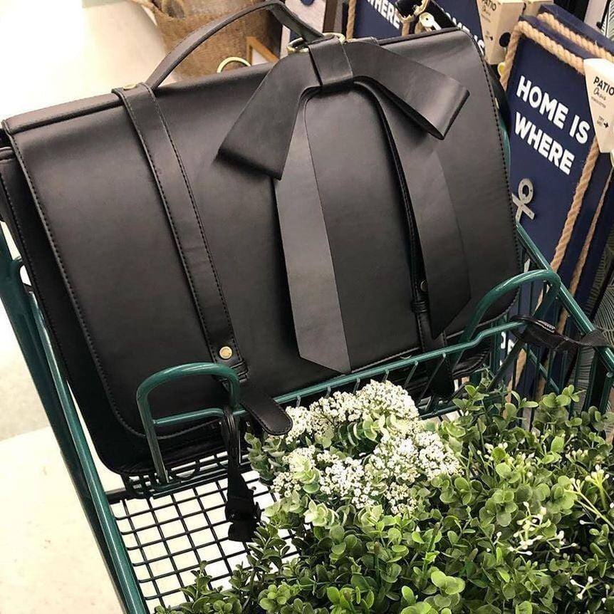 Vintage Bow Briefcase - Black - Image 11