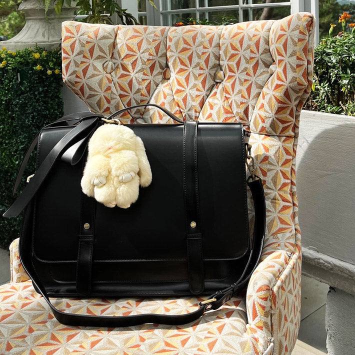 Vintage Bow Briefcase - Black - Image 8