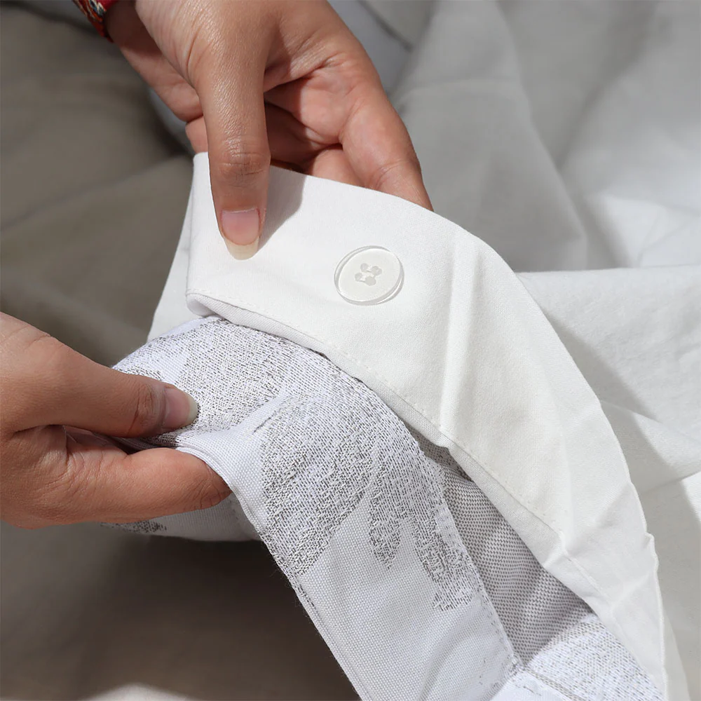 Willow Duvet Cover and Pillow Shams Set - Grey - Image 6